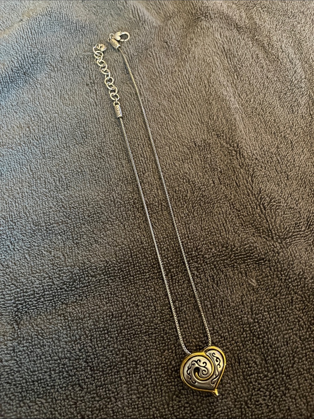 Brighton Two-Tone Heart Pendant Necklace - Silver & Gold